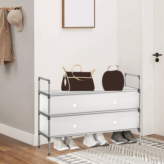 FeiFu 3-Tier Shoe Rack Durable Dust Proof Shoe Organizer for Dormitories Sturdy Construction for Shoes and Slippers Storage