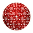 thumbnail image 1 of FeiFu 35 Inches Christmas Tree Skirt Christmas Tree Base Decoration Tree Skirt Suitable for Joyful Christmas Parties Christmas Snowflake Decoration, 1 of 6