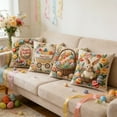 thumbnail image 1 of FeiFu 4-Pack Easter Pillowcovers Egg Printed Cushion Cases Festive Holiday Throw Pillowcovers for Sofa Living Room Home Easter Decoration, 1 of 6