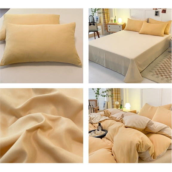 FeiFu 4 Piece Bedding Set Soft Fabric Ensures Comfortable Sleep Suitable for Bedroom Bedding Updates Easy to Match with Different Bedroom Decor