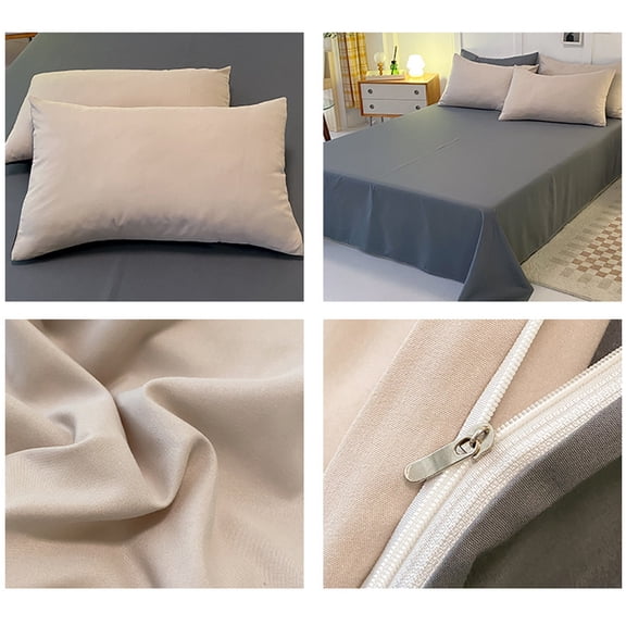 FeiFu 4 Piece Bedding Set Soft Fabric Ensures Comfortable Sleep Suitable for Bedroom Bedding Updates Easy to Match with Different Bedroom Decor