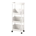 thumbnail image 1 of FeiFu 4-Tier Multi-Room Storage System,Office Living Room Rolling Cart with Removable Plastic Bins for Kitchen Bathroom Laundry, 1 of 6