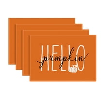 FeiFu 4pcs Hallow-een  Thanksgiving Placemats Table Decorations Suitable for Hallow-een  and Thanksgiving Table for Decorating Kitchen Dining Table