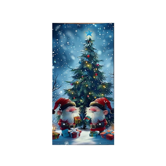 FeiFu 6.66x2.99 Ft Christmas 3D Visual Door Cover Decoration Festive Party Background Cloth for Home Door Decoration During Christmas Holiday Season