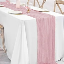 FeiFu 70.87Inch Valentine's Day Table Runner Ruffled Polyester Tablecloth Wedding Party Dining Decor for Home Festive Use