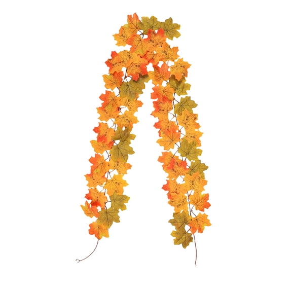 FeiFu Artificial Autumn Maple Leaf Vines Hallow-een Thanksgiving Home Autumn Green Vines Door Hanging Decor Suitable for Hallow-een Thanksgiving Home Decor