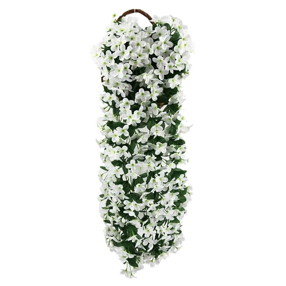 FeiFu Artificial Fake Hanging Plants Flowers for Outdoors, Faux Plants Outdoor, Hanging Baskets with Artificial Flowers for Planters, Spring Summer Porch Patio Decorations Outdoor