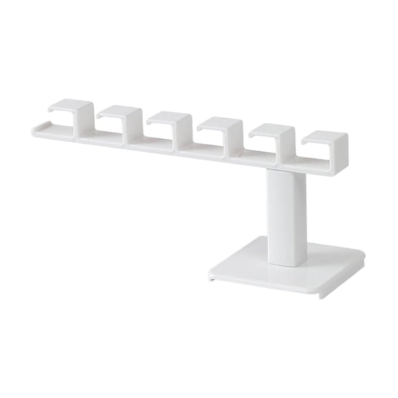 FeiFu Baseball Cap Organizer Rack with Multi-Tier Hooks,Space-Saving Closet Storage for Hats, Bags, Towels, Accessories (Durable Design) White