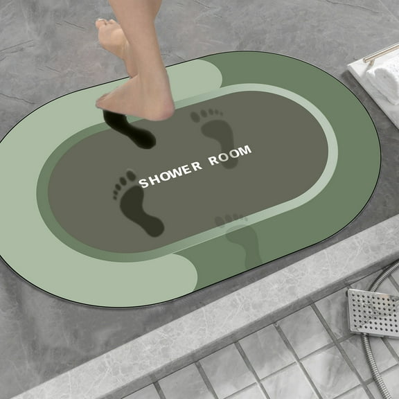 FeiFu Bath Mat Absorbent Quick Drying Liner Design Water Proof Soft Comfortable for Use in Front of Bathtub Shower Stall Bathroom Floor Safety Protection