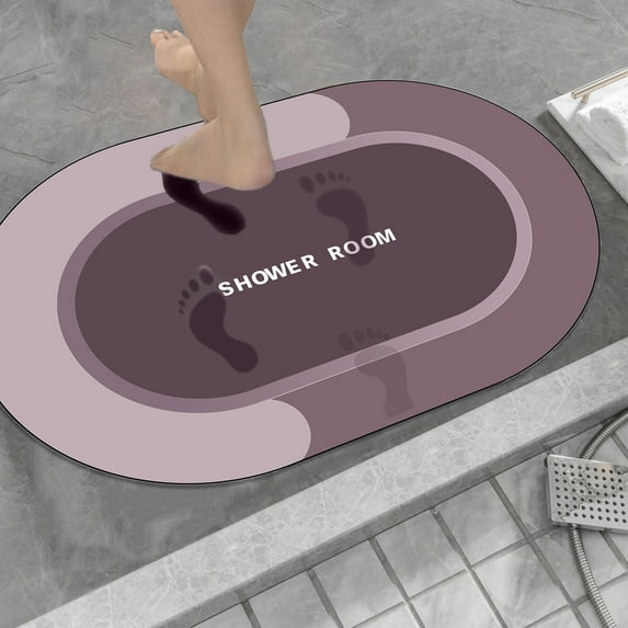FeiFu Bath Mat Absorbent Quick Drying Liner Design Water Proof Soft Comfortable for Use in Front of Bathtub Shower Stall Bathroom Floor Safety Protection
