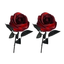 FeiFu Black Rose Gothic Dark Artificial Flowers Colorful Hallow-een Decor Fake Single Silk Flowers Spooky Gothic Roses for Hallow-een