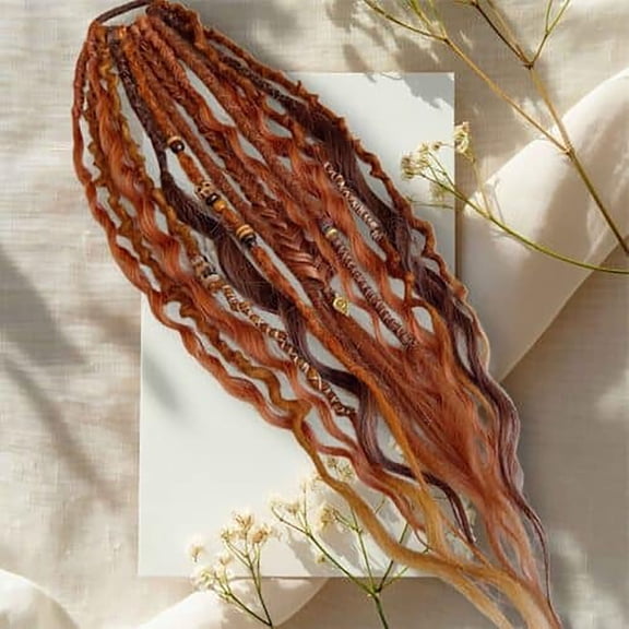 FeiFu Boho Braided Ponytail Extension with Hair Tie,Long Dreadlock Ponytail Hand-braided Braids Hair Extensions Lightweight Natural Synthetic Hairpiece