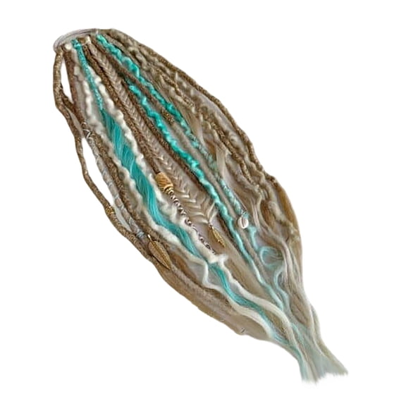 FeiFu Boho Braided Ponytail Extension with Hair Tie,Long Dreadlock Ponytail Hand-braided Braids Hair Extensions Lightweight Natural Synthetic Hairpiece