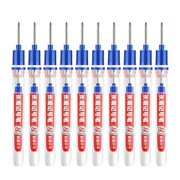 FeiFu Carpenter Marker 4-Color Set 3ml Oil-based Ink Water Proof Woodworking Tools for Bathroom Tiling Water Proof Construction Markers Marking Tool, Permanent Markers Carpenter Ink Marker Pens Blue