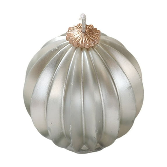 FeiFu Christmas Ball Candle Festive Candle for Christmas Decor Round Ball Shape for Tabletop,Mantel or Christmas Tree Surround Decor