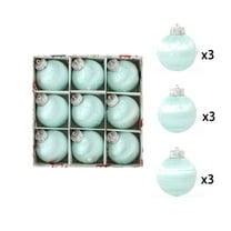 FeiFu Christmas Ball Set 9 Pcs Festive Christmas Ball Ornaments Colors Optional Suitable for Decorating Christmas Tree Christmas Wreaths Gift Boxes