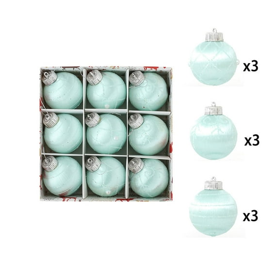 FeiFu Christmas Ball Set 9 Pcs Festive Christmas Ball Ornaments Colors Optional Suitable for Decorating Christmas Tree Christmas Wreaths Gift Boxes