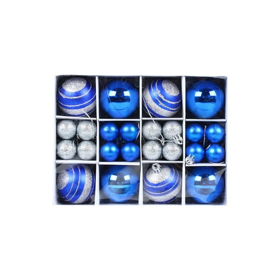 FeiFu Christmas Decoration Window Hanging Ornament Ball Set Electroplated Balls 40 Pieces Colorful Design Shiny for Hanging on Christmas Tree Windows Ceilings
