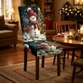 thumbnail image 1 of FeiFu Christmas Elastic Chair Covers Festive Holiday Chair Slipcovers Stretchable Fabric Cute Christmas Patterns Easy to Install Remove Wash Fits Dining Chairs, 1 of 6