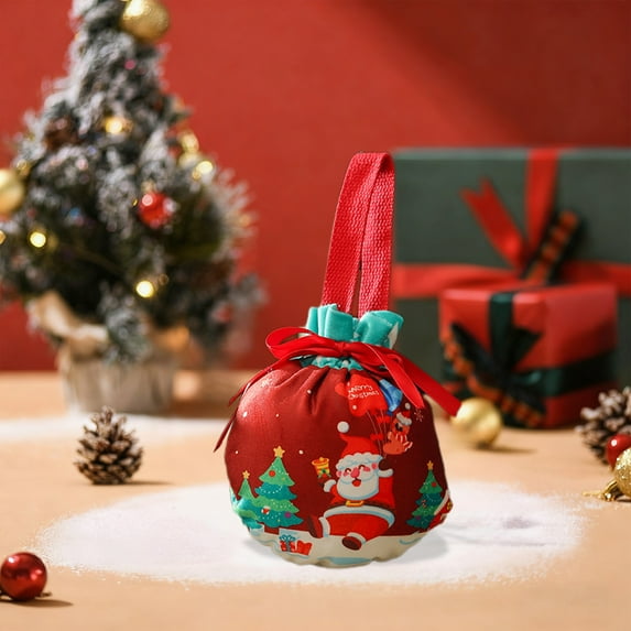 FeiFu Christmas Gift Bags Velvet Bags Festive for Gift Wrapping and Christmas Gifting Adding Holiday Atmospheres Gift Pouches Candy Bag