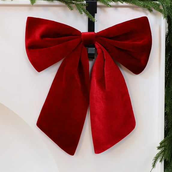 FeiFu Christmas Large Bows Soft Festive Colors for Christmas Tree Wreath Door and Holiday Decor Setup Window Decoration Holiday Decoration Ornaments