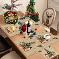 thumbnail image 1 of FeiFu Christmas Placemats and Table Runner Combination Set Festive Prints Washable Material for Dining Table Home Party and Holiday Decor, 1 of 6