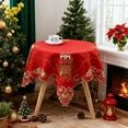 thumbnail image 1 of FeiFu Christmas Round Tablecloth Festive Design Wrinkle-proof Easy to Clean Reusable for Dining Table Home Party Holiday Decorative Cover, 1 of 7
