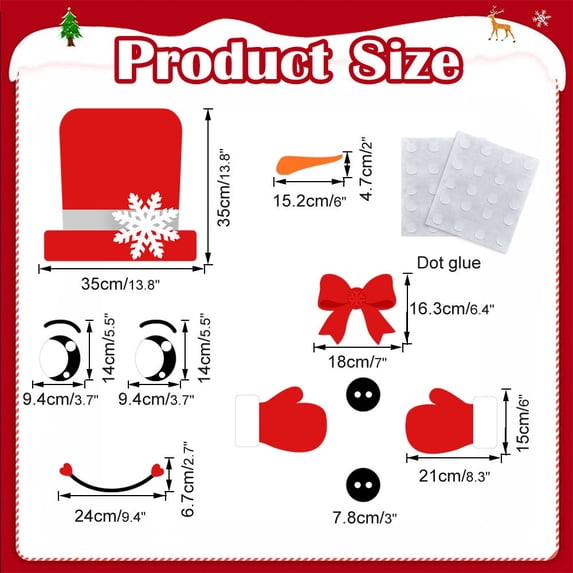 FeiFu Christmas Snowman Decorative Stickers Cute Snowman Patterns Easy To Paste Suitable for Walls Windows Furniture Christmas Snowman Decorative Wall Decals
