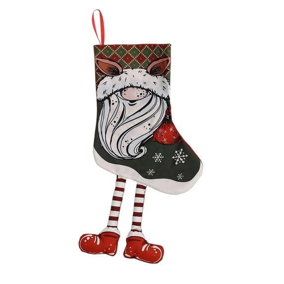 FeiFu Christmas Stockings Christmas Decorations Christmas Tree Pendants Traditional Stocking Design Suitable for Hanging on Tree or Fireplace Fits Home or Office Decor