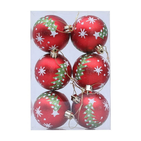 FeiFu Christmas Tree Hanging Ornaments Decorative Baubles for Home,Window Display Scene Setup,Festive Christmas Decorations(6pcs)