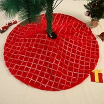 FeiFu Christmas Tree Skirt Creatives Exquisite Printed Tree Base Decor Tree Skirt Christmas Decorative Skirts Soft Fabric for Covering Tree Base and Holiday Decor