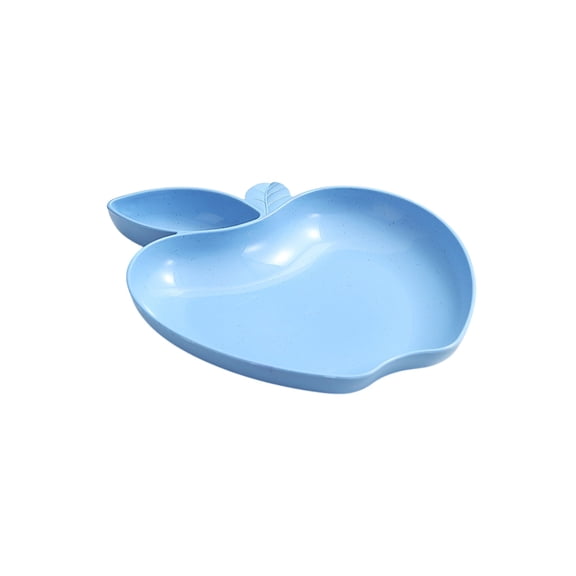 FeiFu Compartment Serving Set,Dishware with Dipping Bowls for Dumplings, Sushi, Tapas Parties, Plastic Serving Platter Set Dumpling Plate with Dipping Saucer Blue