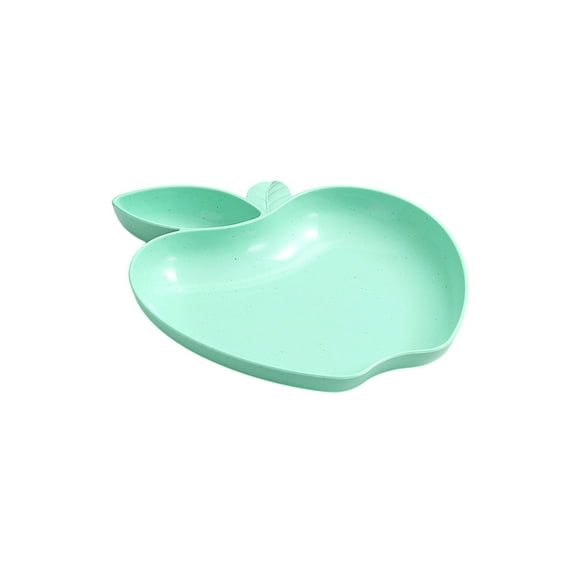 FeiFu Compartment Serving Set,Dishware with Dipping Bowls for Dumplings, Sushi, Tapas Parties, Plastic Serving Platter Set Dumpling Plate with Dipping Saucer Green