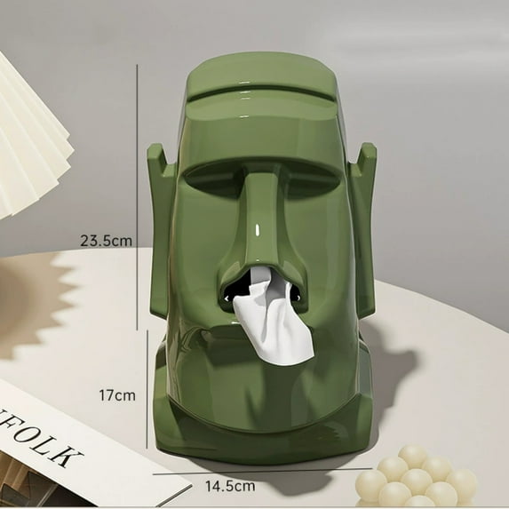 FeiFu Creative Tissue Boxes, Tissue Box,Pulling Skirt Tissue Box, Funny Vintage Design Tissue Box Cover, Office Countertops Living Room Green