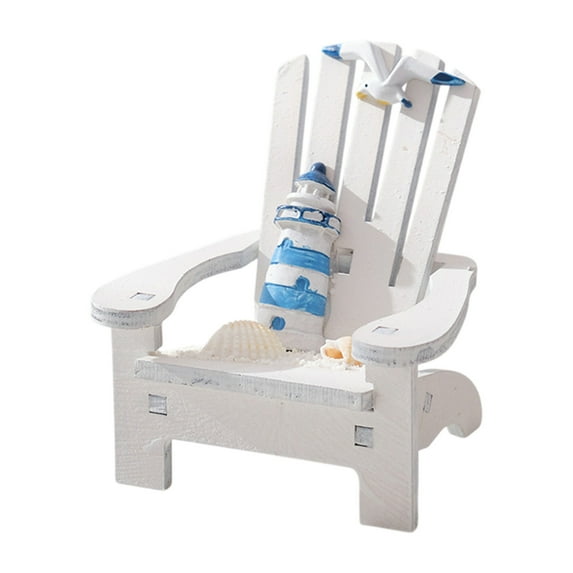 FeiFu Decorative Chair Decorative Beach-Themed Shelf Decor Nautical Living Room Decorative Pieces Miniature Furniture Display