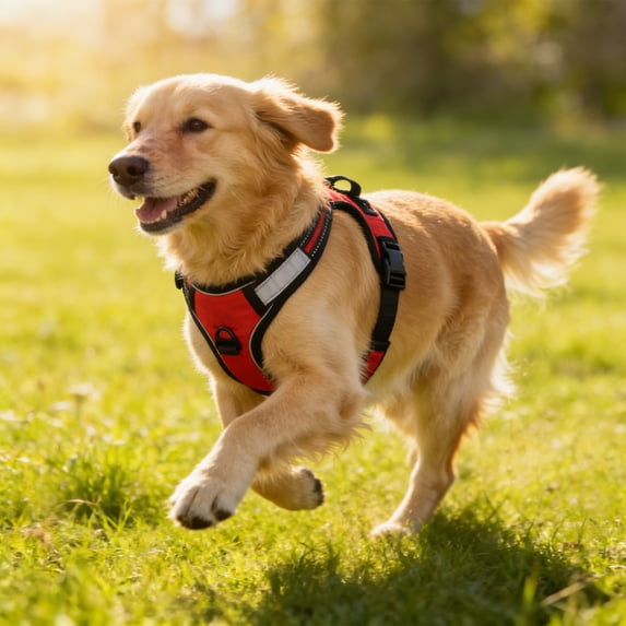 FeiFu Dog Harness,No-Pull Pet Harness,Adjustable Soft Padded Dog Vest,Reflective No-Choke Pet Oxford Vest with Easy Control Handle for Large Dogs