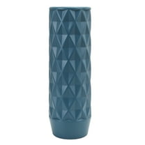 FeiFu Faux Ceramic Gloss Vase Living Room Floral Arrangement TV Cabinet Decor Dried Botanical Display Ornamental Container Decoration Flower Pot Flower Utensil