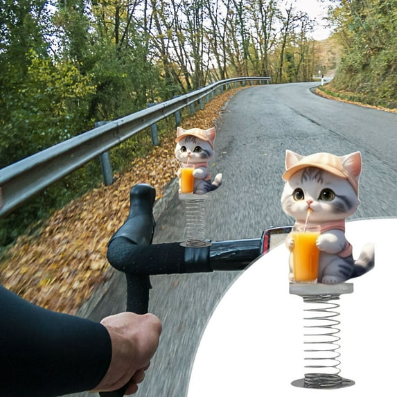 FeiFu Flat Acrylic Bobble Head Cats Car Ornament Decoration Dashboard Decor Adorable Bobble Head Design Adds Fun and Charm to Car Interior