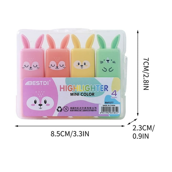 FeiFu Fluorescent Marker Bundle 10ml Highlighter Set 4/5/6 Color Combinations for Academic Journaling Translucent Ink Window, Exam Study Kit A