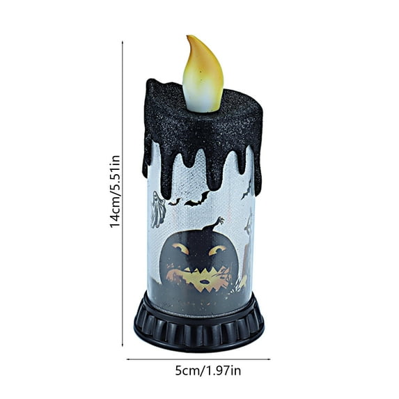 FeiFu Halloween Decorations Tabletop Ornaments Vintage Candle Lamp Night Light Ambient Light Decorative Props Halloween Themed Table Decor for Home Party Decor