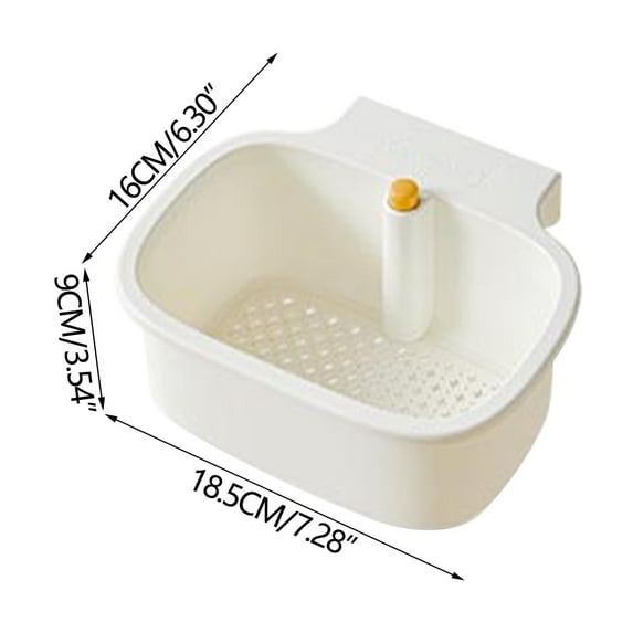 FeiFu Hanging Sink Drains Basket Over Sink Strainer Basket for Kitchen Utensils and Vegetables Drying Storage Sink Strainer Basket