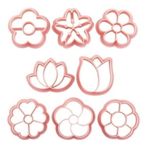 FeiFu Heart Cookie Cutter Set,8pcs,Stainless Steel Heart Shaped Molds Fondant Pastry Biscuit Fruit Vegetable Cutters Wedding Cake Bakingpink