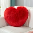 thumbnail image 1 of FeiFu Heart Shaped Throw Pillow Soft Fluffy Comfortable Supportive Romantic Design for Sofa Bed Bedroom Home Decor Holiday Gift, 1 of 6