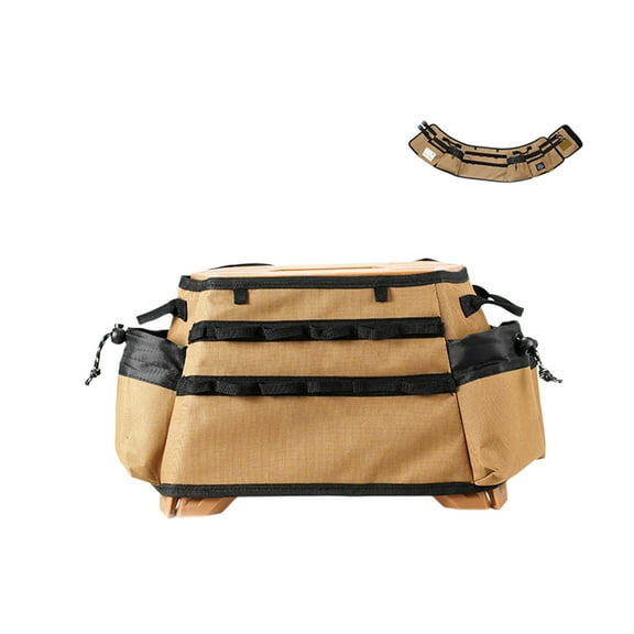 FeiFu Heat-proof Baking Tray Storage Bag,Camping Cookware Organizer for Skillets, Grill Pans, Outdoor Cooking Gear,Portable Carrying Bag Khaki