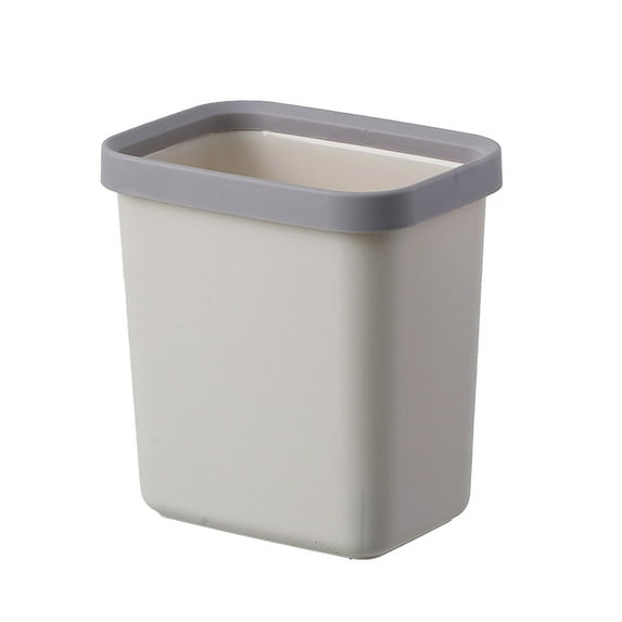 FeiFu Household Trash Can for Kitchen Waste Bin with Press Ring Uncovered Design Suitable for Home Durable Plastic Easy to Use Space Saving Practical Garbage Container