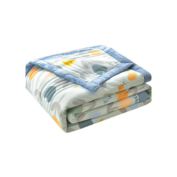 FeiFu Ice Silk Cooling Quilt Air Conditioning Bed Cover Machine Washable Quilt Core Summer Thin Layer Singles Double Blanket Throw