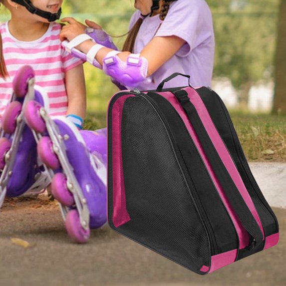 Fesfesfes Ice Skate Roller Skate Bag Thickened Double Shoulder Storage Backpack Durable Fabric for Protecting Skates During Transport