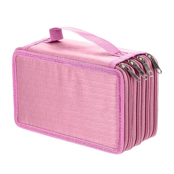 FeiFu Large Capacity Zipper Pen Organizer 72 Slots Multi Functional Stationery Pouch Colored Pencil Case Removable Inner Trays