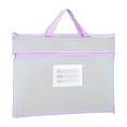 thumbnail image 1 of FeiFu Large Zipper Pouch with Handle Pocket Waterproof File Bag, A4 Foldable Document Storage Bag for Office Carrying Paper Files Books Filing Folder Travel Purple, 1 of 5