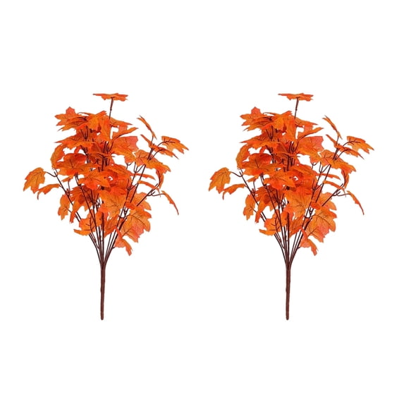 FeiFu Maple Leaf Velvet Fabric Insert Flower Bouquet Halloween Decor Home Party Insert Halloween Maple Leaf Branches Realistic Maple Leaves Design Suitable for Vases Tabletop Decor